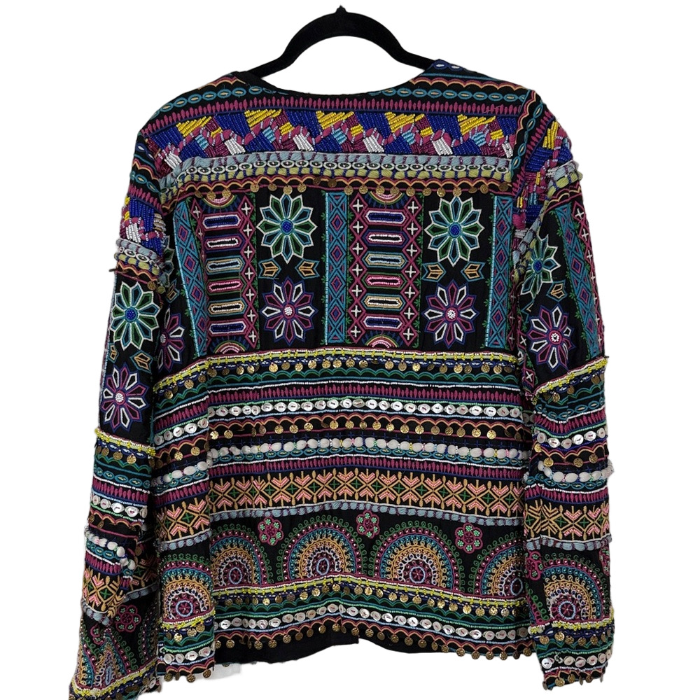 Tienda Ho Multicolor Embroidered Beaded Jacket NWT SKU1326 - Picture 11 of 14
